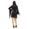 FUN WORLD Costumes Scream Ghostface Glamour Costume for Adults, Black Hooded Dress