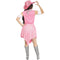 FUN WORLD Costumes Sparkle Cowgirl Costume for Adults, Pink Dress with Belt