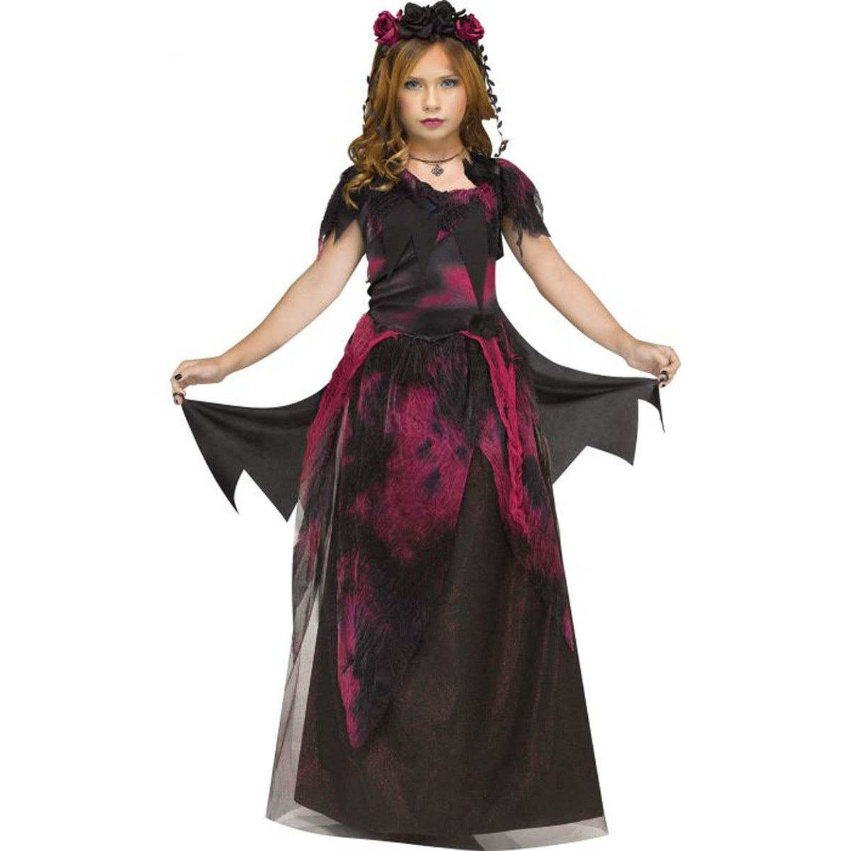 FUN WORLD Costumes Twilight Fairy Costume for Kids, Black and Purple Dress