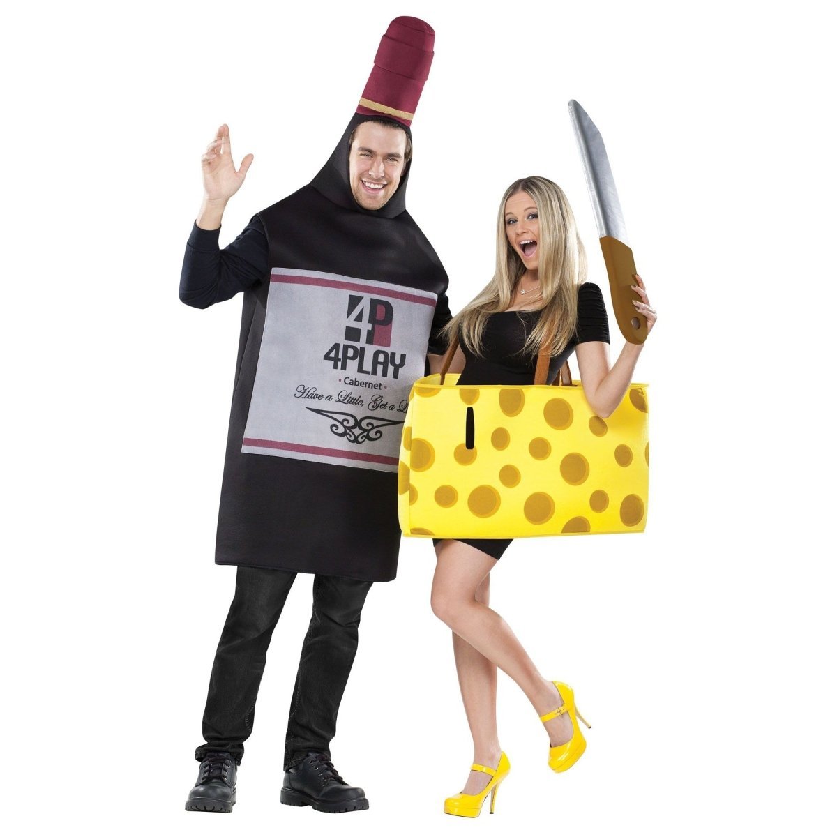 FUN WORLD Costumes Wine and Cheese Couple Costume for Adults 071765048224