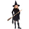 FUN WORLD Costumes Witchy Witch Costume for Kids, Black Dress and Hat