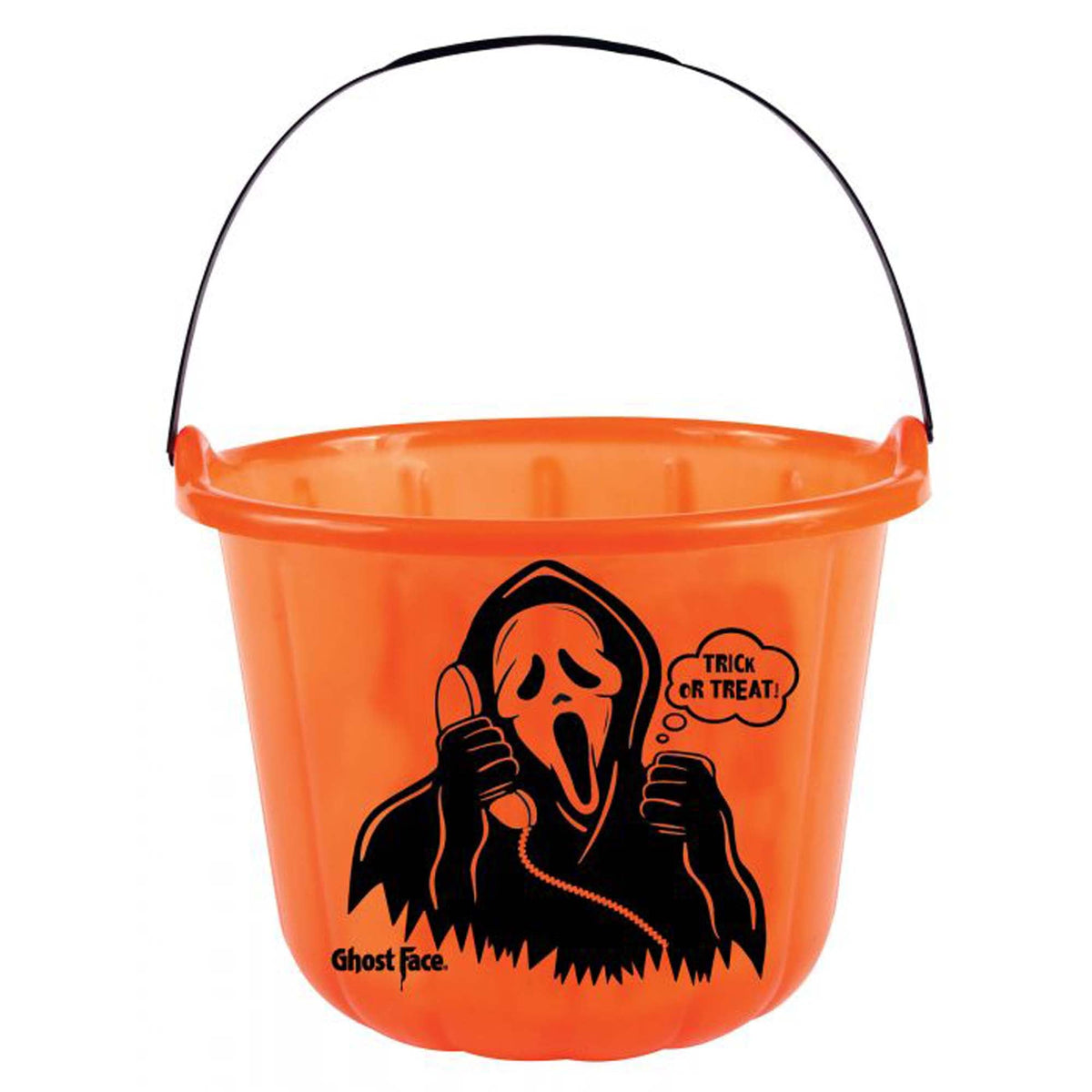 FUN WORLD Halloween Ghost Face Treat Bucket, 1 Count 071765112468