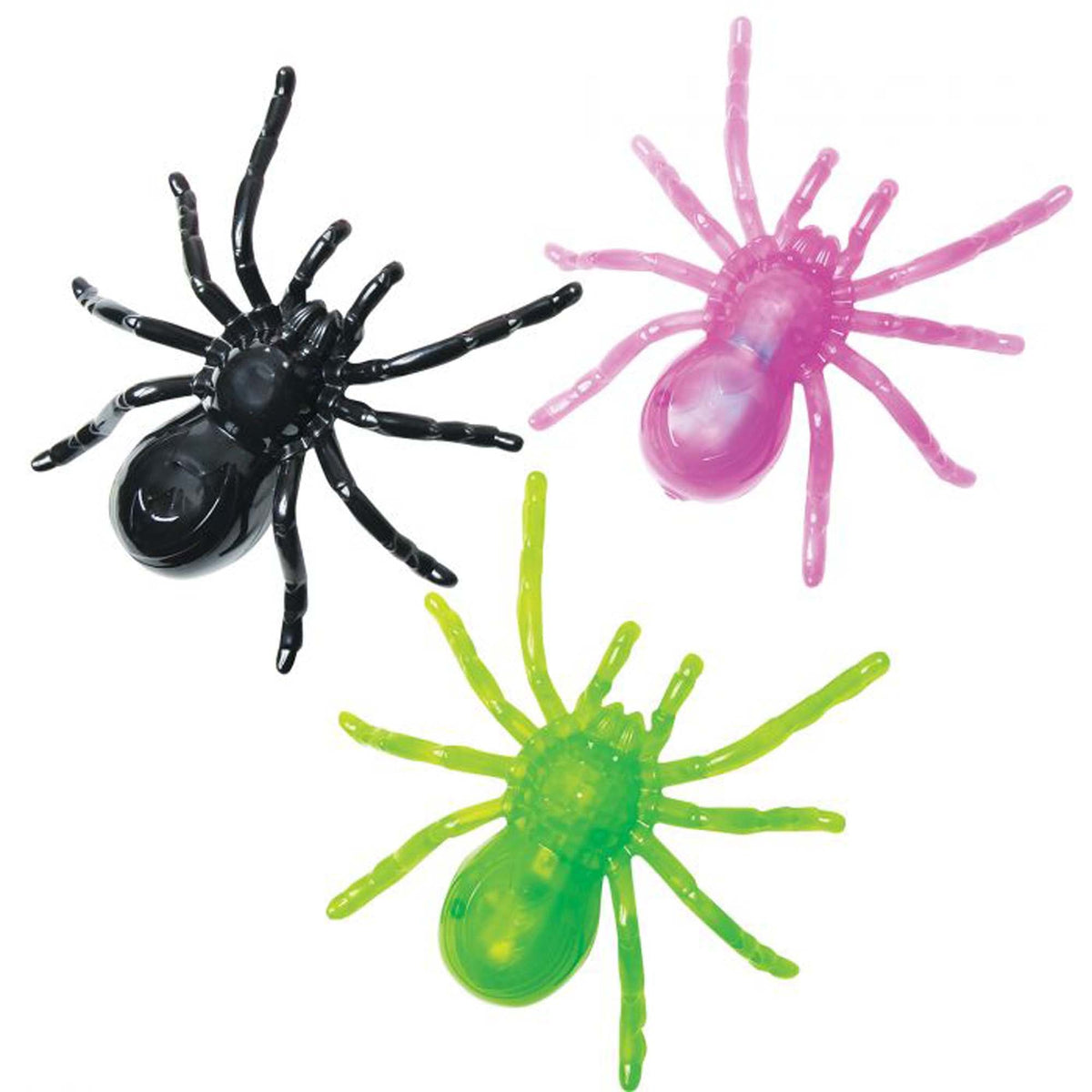 FUN WORLD Halloween Glow Light-Up Spider, Assortment, 1 Count 071765147859