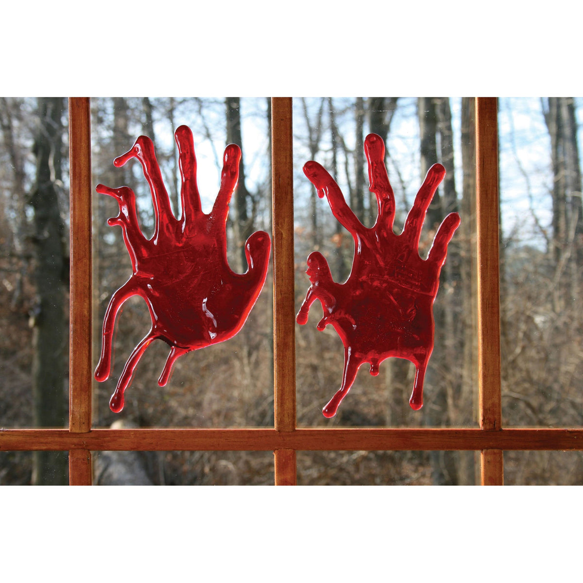 FUN WORLD Halloween Jelly Bloody Hands Clings, 1 Count 23168483171