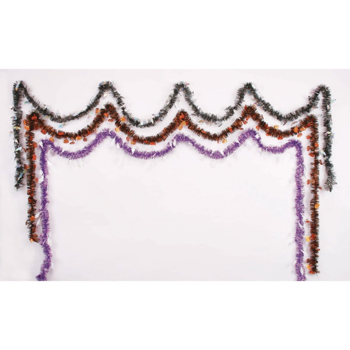 FUN WORLD Halloween Tinsel Garland Decoration, Assortment, 1 Count 071765044301