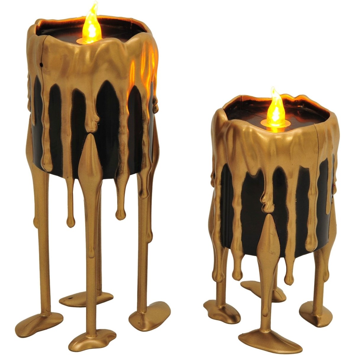 FUN WORLD Lights/special Fx Light Up Dripping Illusion Gold Candle, 1 count 71765167833