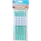 FUN WORLD Theme Party Summerween Blue Skeleton and Pumpkin Straws, 5 Count 071765168830