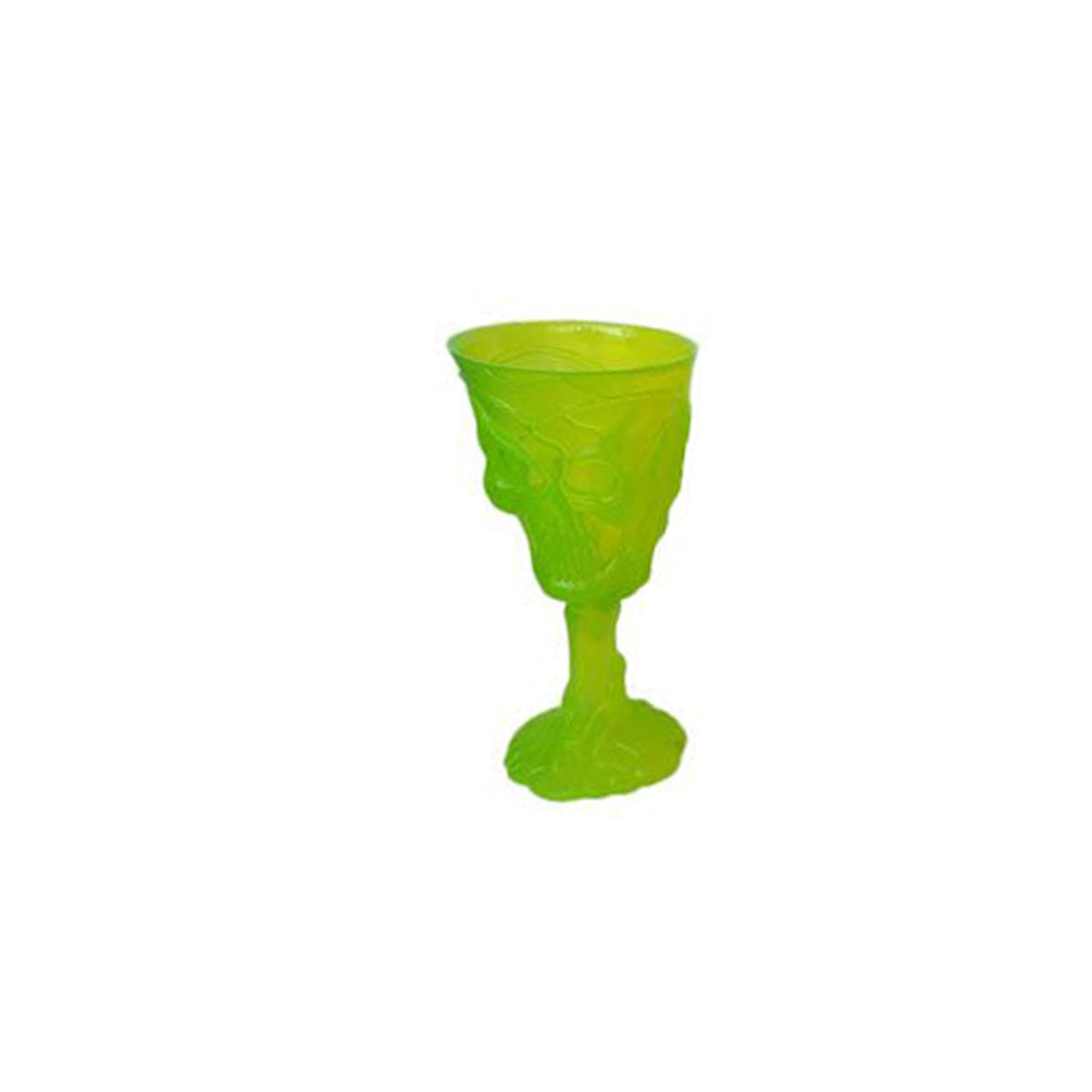 FUN WORLD Theme Party Summerween Green Plastic Skull Goblet, 8.20 Oz, 1 Count 071765168311