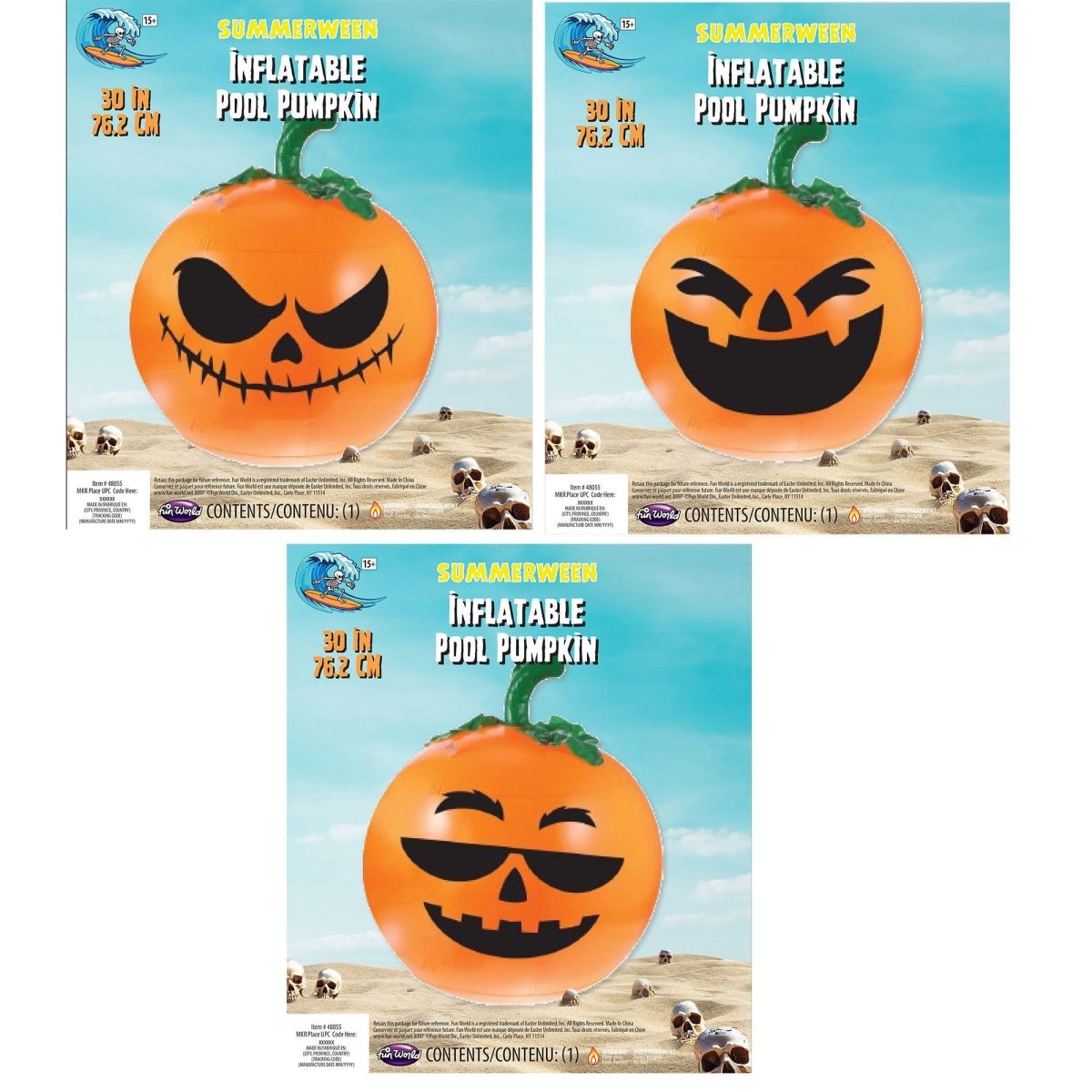 Inflatable Pool Pumpkin, 30 Inches | Party Expert