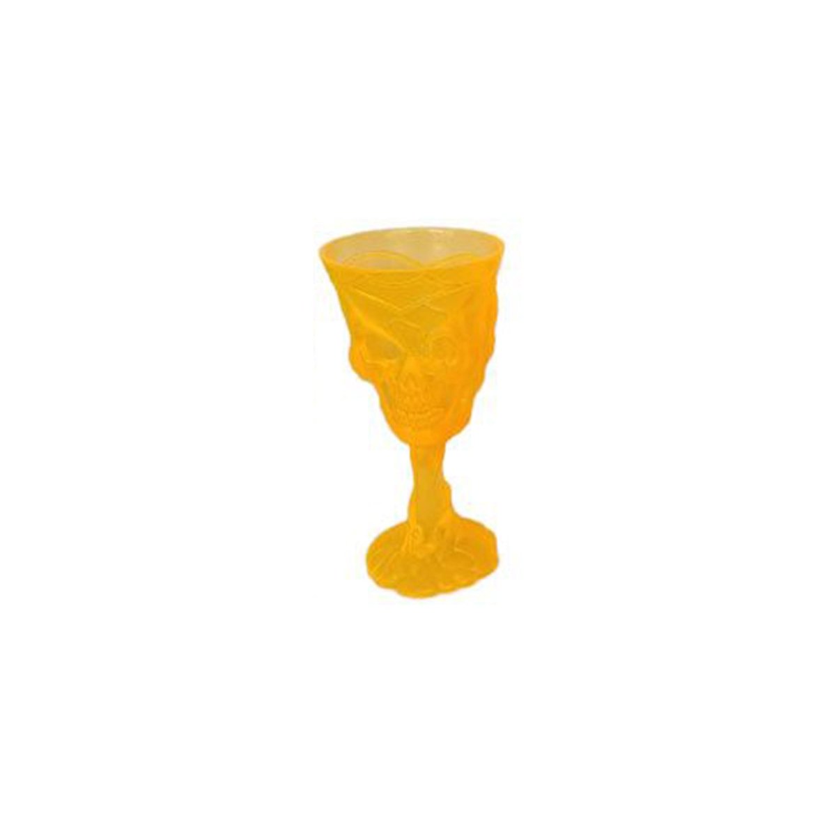 FUN WORLD Theme Party Summerween Orange Plastic Skull Goblet, 8.20 Oz, 1 Count 071765168304