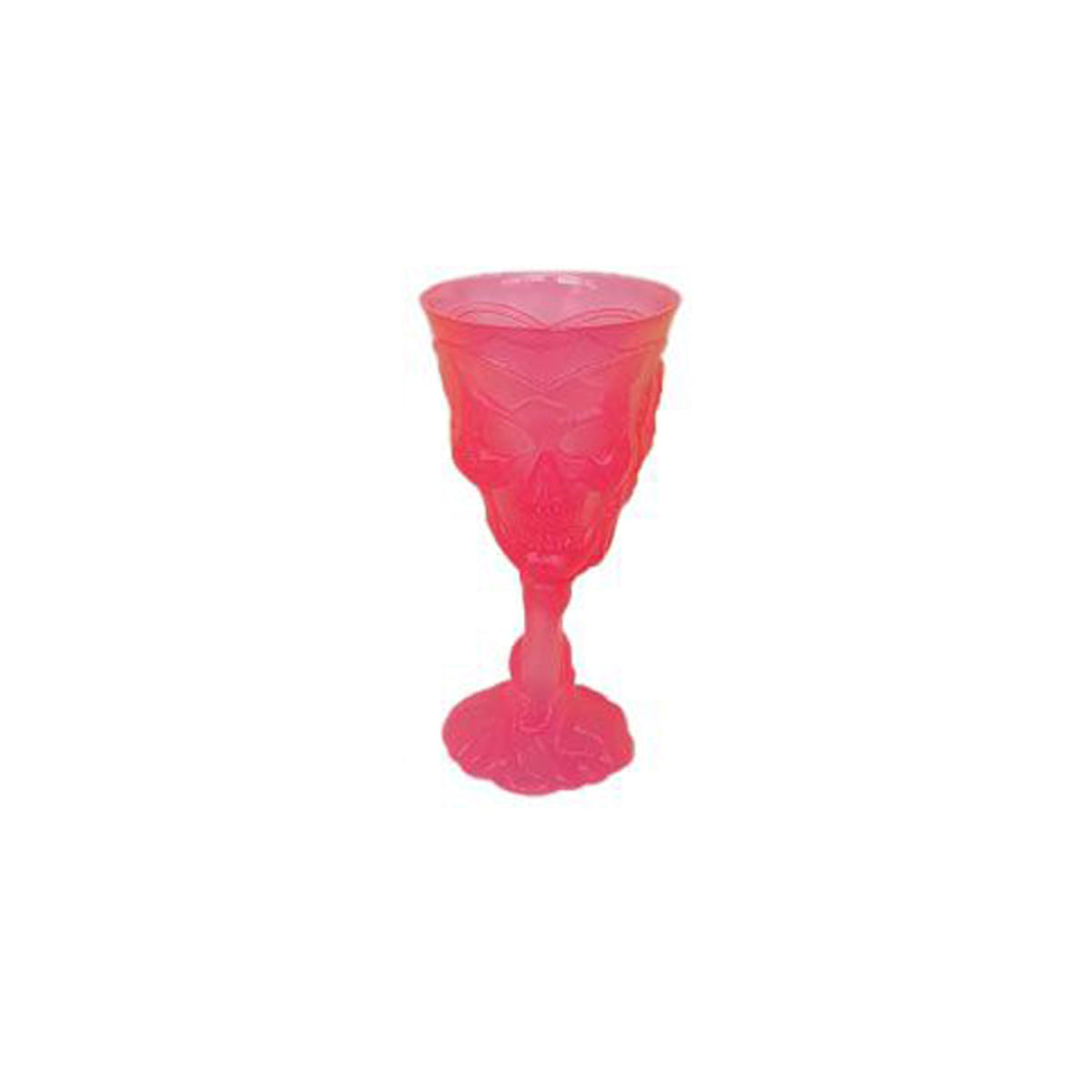 FUN WORLD Theme Party Summerween Pink Plastic Skull Goblet, 8.20 Oz, 1 Count 071765168335