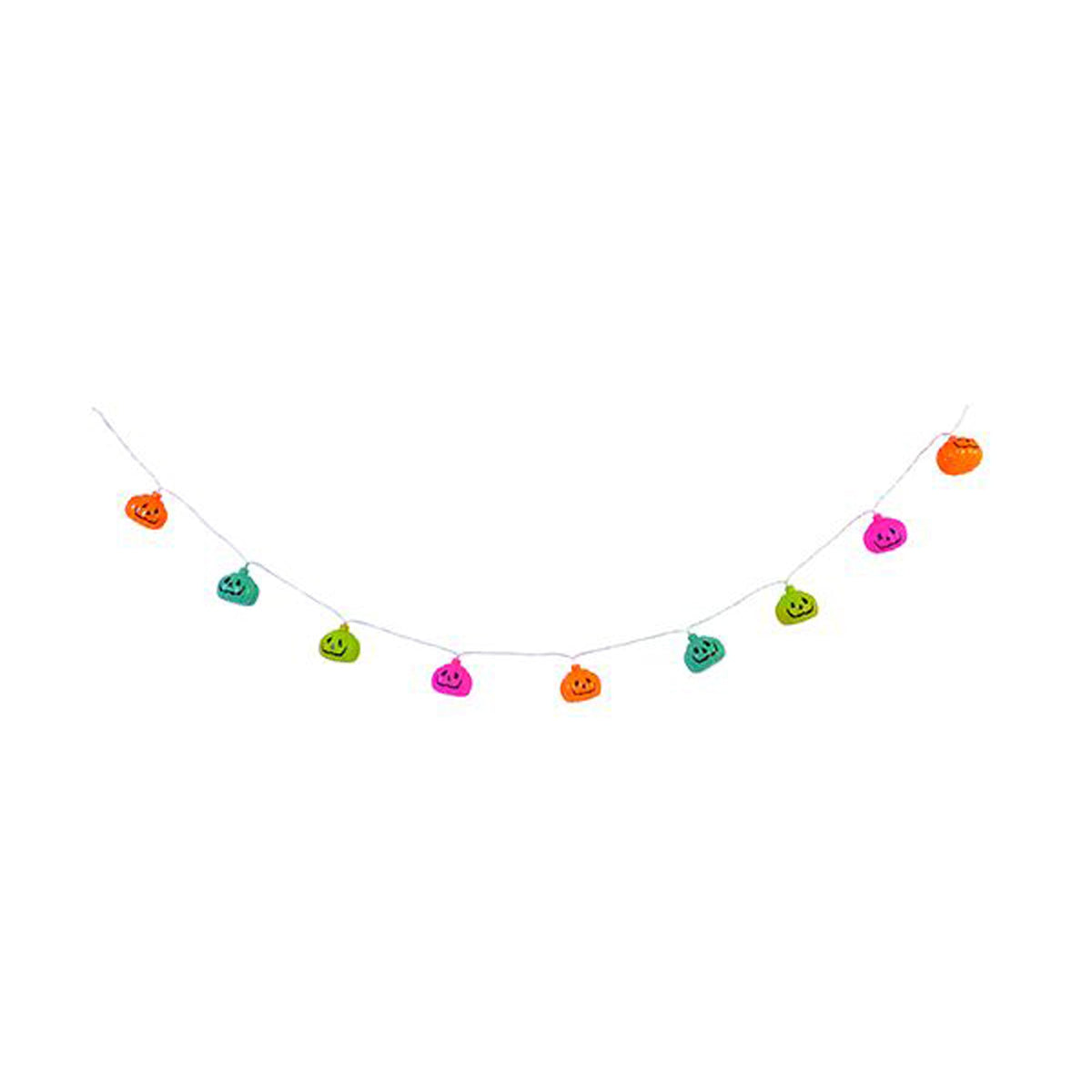 FUN WORLD Theme Party Summerween Rainbow Pumpkin String Light, 1 Count 071765168243