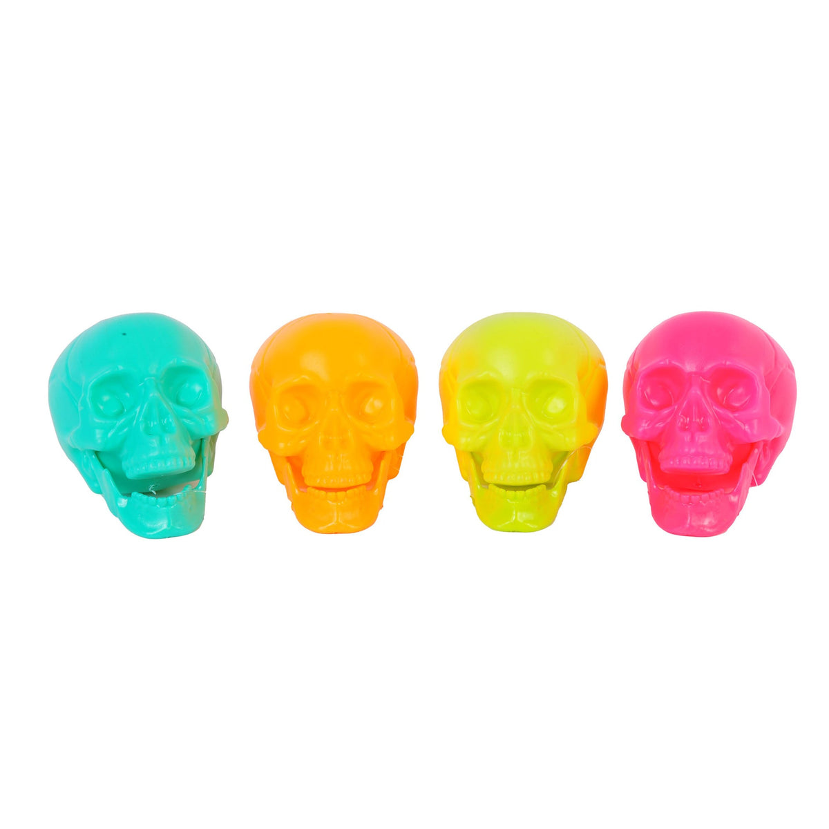 FUN WORLD Theme Party Summerween Skull Decoration, 4 Inches, Assortment, 1 Count 071765168366
