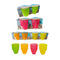 FUN WORLD Theme Party Summerween Skull Shaped Plastic Shot Glasses, Assortment, 2 Count 071765171182