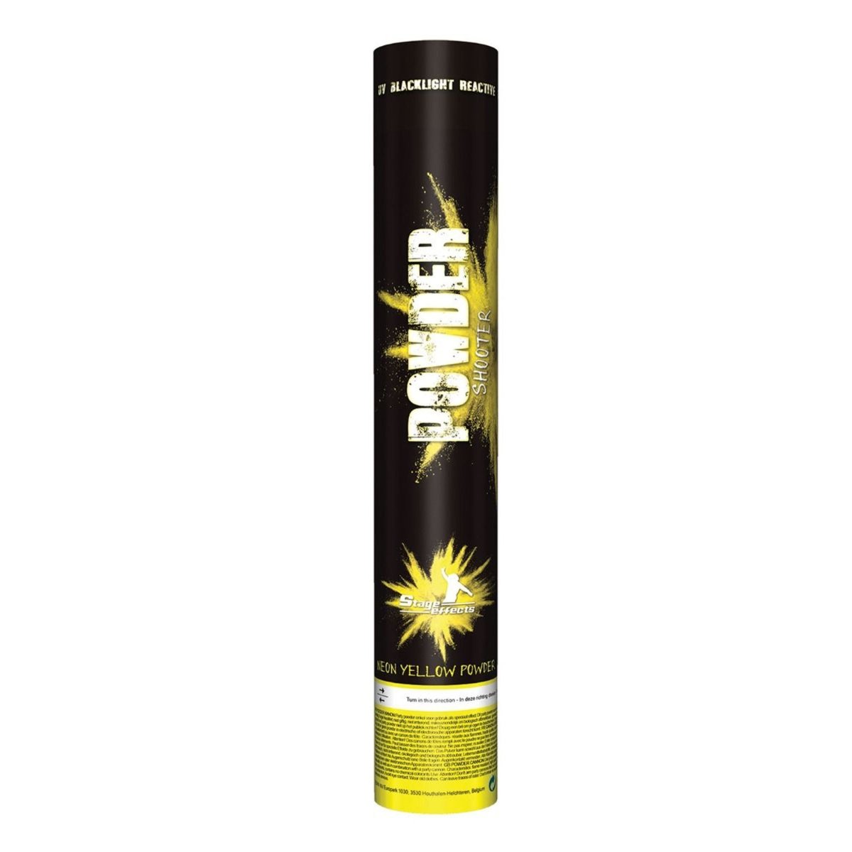 Yellow Neon FX Powder Shooter, 15.8 Inches | Party Expert