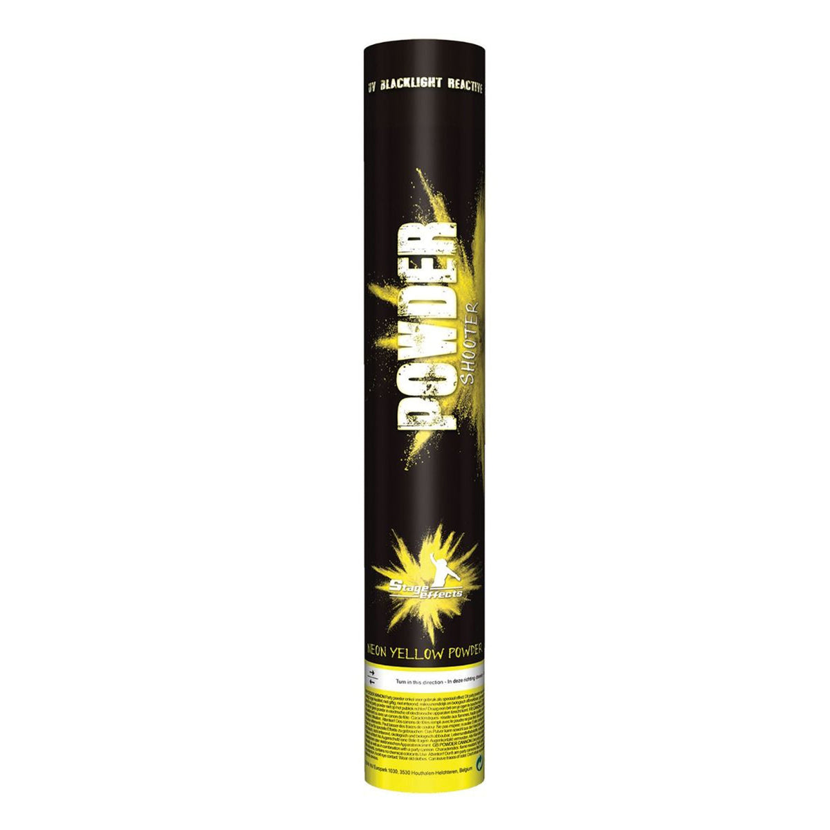 FUNNY FASHION USA Fireworks Yellow Neon FX Powder Shooter, 15.8 Inches, 1 Count