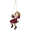 GHOULISH PRODUCTIONS Halloween Swinging Ghostly Girl Hanging Decoration, 1 Count