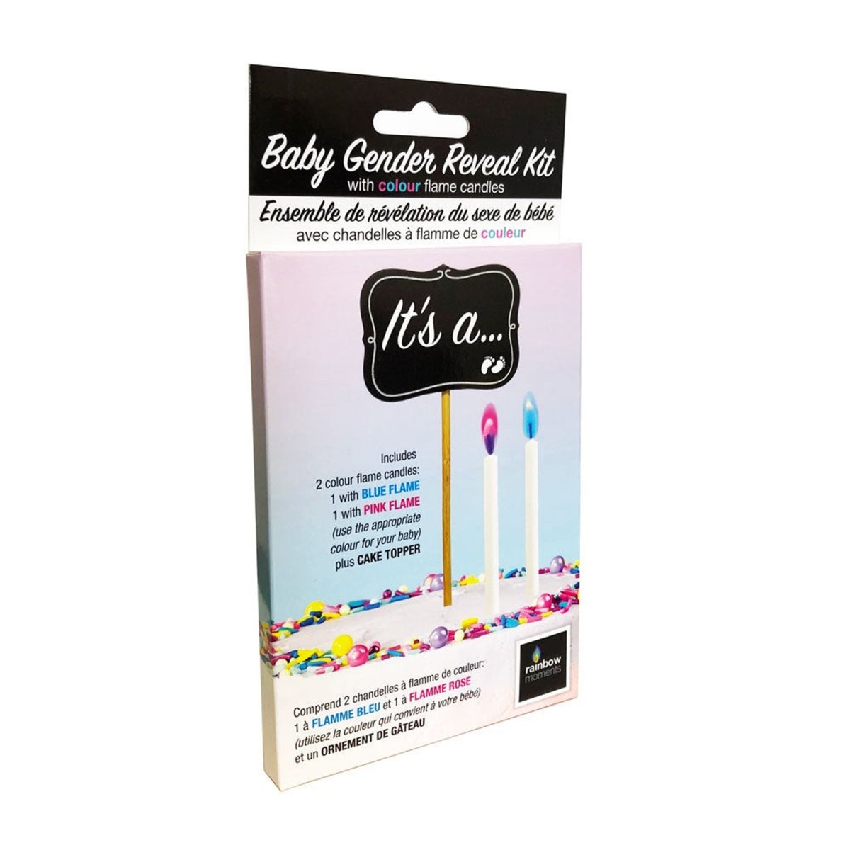 GLOCO ACCENTS INC Baby Shower Gender Reveal Candle Kit, 3 Count 885093008672