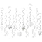 GLOCO ACCENTS INC Christmas Christmas Snowflake Spiral Decoration Kit with Cutouts, 5.1 x 5.5 Inches, 12 Count 885093013867