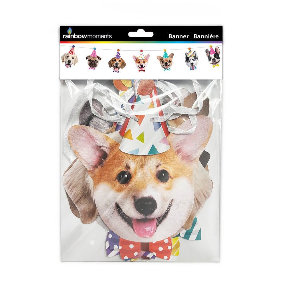 GLOCO ACCENTS INC Kids Birthday Party Dogs Birthday Paper Banner, 98 Inches, 1 Count 885093010965