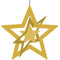 GLOCO ACCENTS INC New Year Gold Star Hanging Decorations, 8.5 Inches, 3 Count 885093014734
