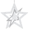 GLOCO ACCENTS INC New Year Silver Star Hanging Decorations, 8.5 Inches, 3 Count 885093014727