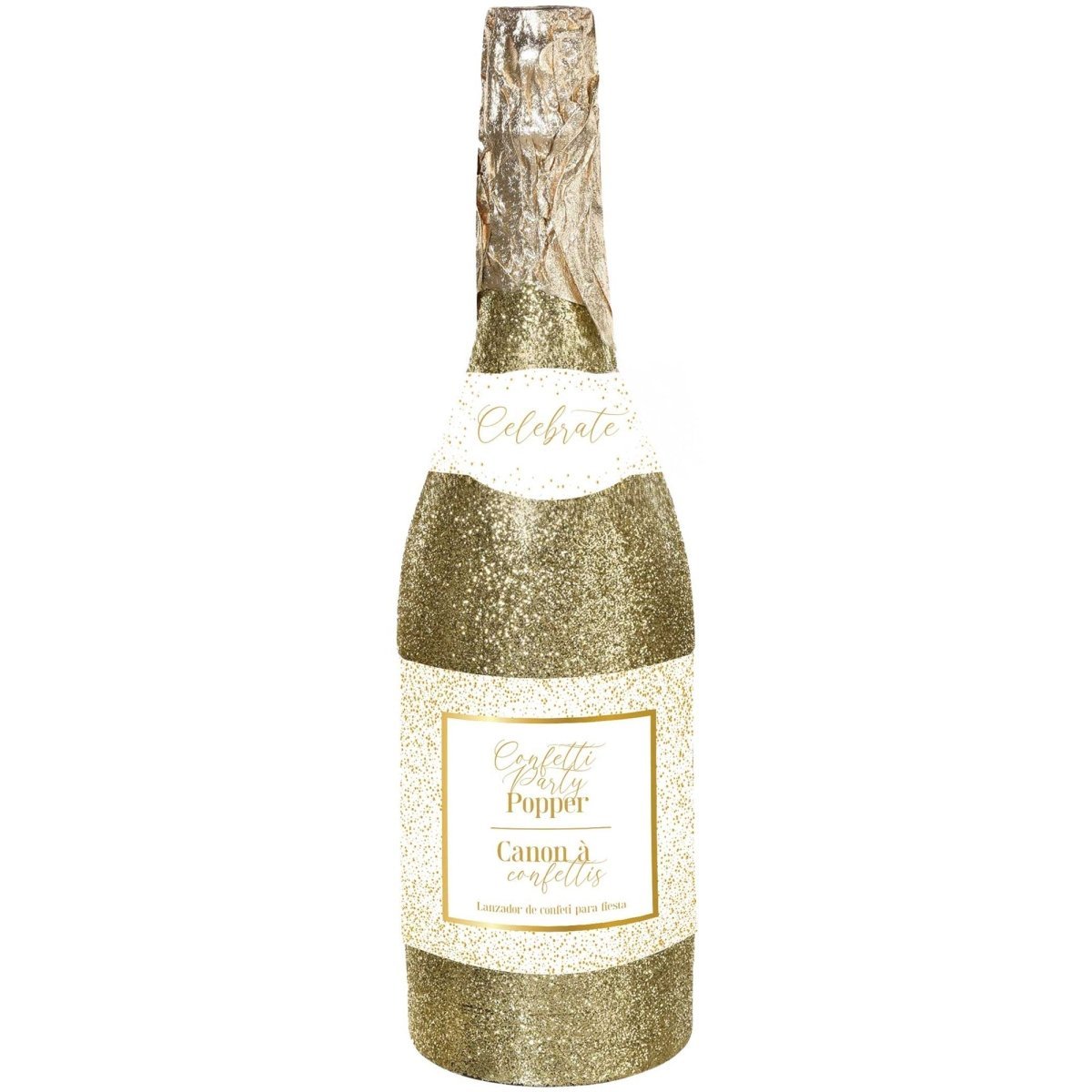 GLOCO ACCENTS INC Party Supplies Champagne Bottle Confetti Popper, 1 Count 885093014390