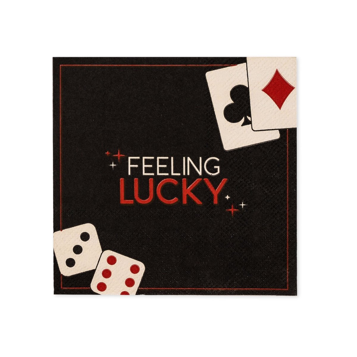 GLOCO ACCENTS INC Theme Party Feeling Lucky Small Beverage Napkins, 16 Count 885093013546