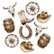 GLOCO ACCENTS INC Theme Party Western Yee Haw Table Scatter, 48 Count 885093011788