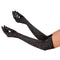 GONG ZHENMING Costume Accessories Black Long Satin Gloves with Rhinestones for Adults 840482506443