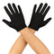 GONG ZHENMING Costume Accessories Black Short Polyester Gloves for Adults 840482506528