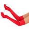 GONG ZHENMING Costume Accessories Red Long Satin Gloves for Adults 840482506375