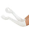GONG ZHENMING Costume Accessories White Long Ruched Satin Gloves for Adults 840482506467
