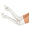 GONG ZHENMING Costume Accessories White Long Satin Gloves for Adults 840482506368