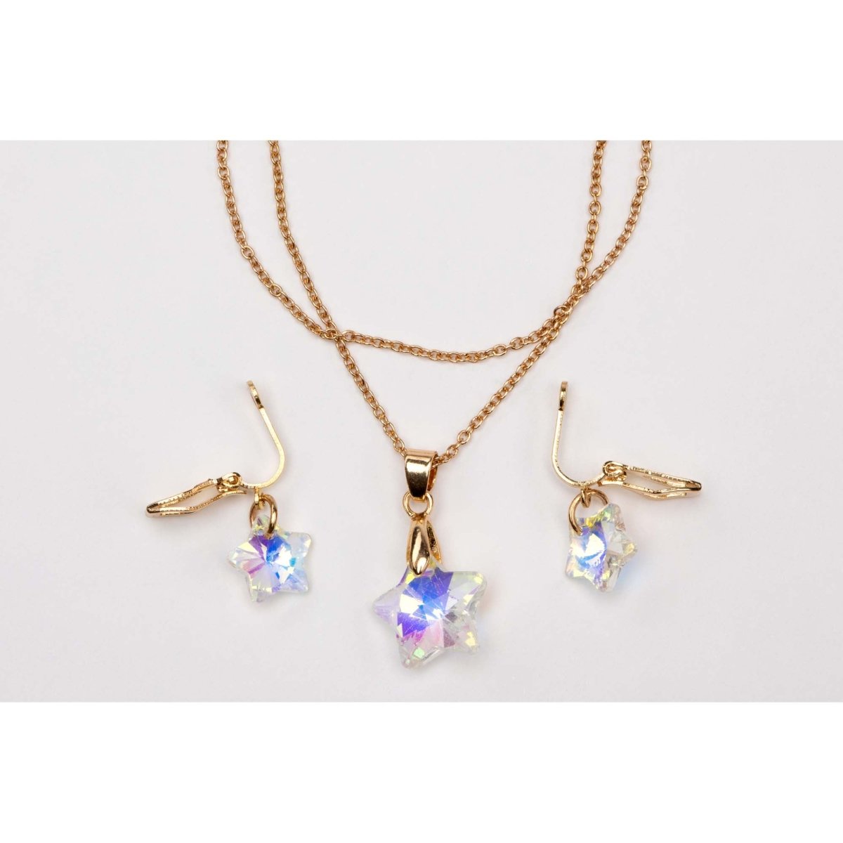 Great Pretenders Impulse Buying Boutique Holographic Star Necklace and Ring , 1 Count
