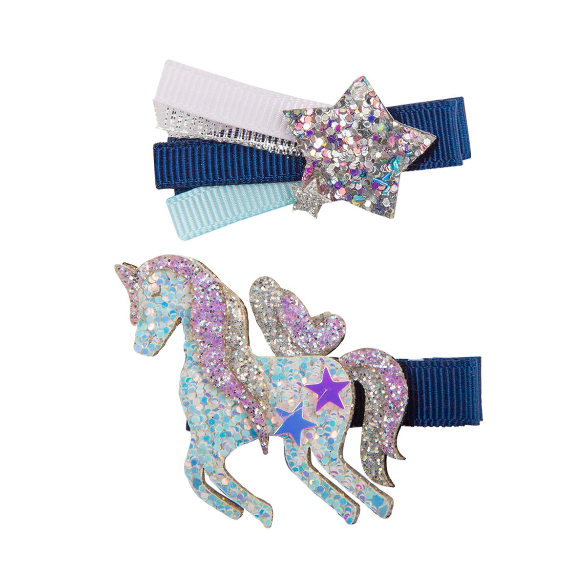 Great Pretenders Impulse Buying Boutique Navy Unicorn Star Hairclip , 1 Count