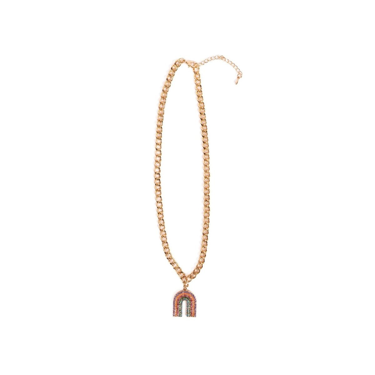 Great Pretenders Impulse Buying Boutique Rhinestone Rainbow Necklace, 1 Count 771877922138