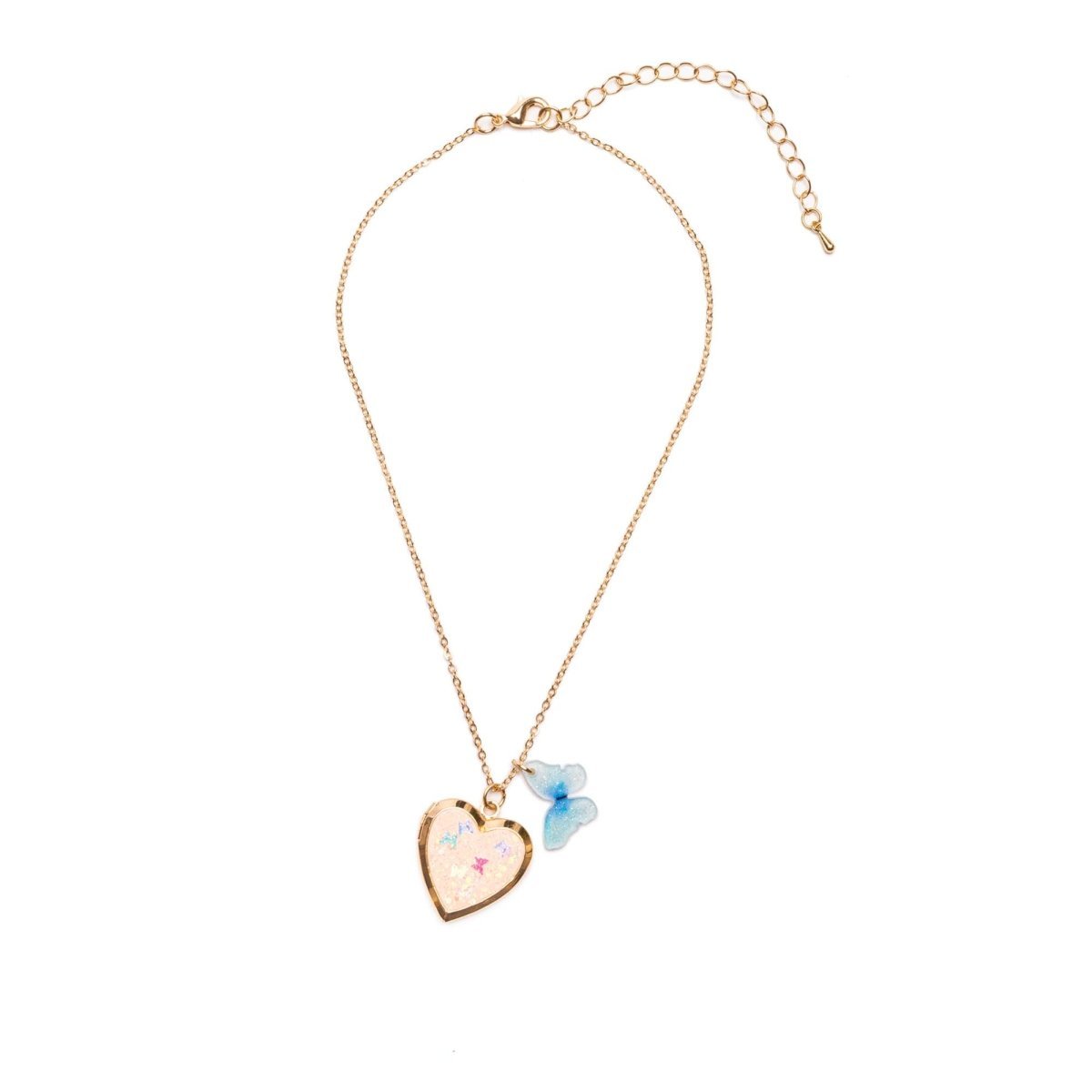 Great Pretenders Impulse Buying Butterfly Heart Locket Necklace for Kids, 1 Count 771877861512