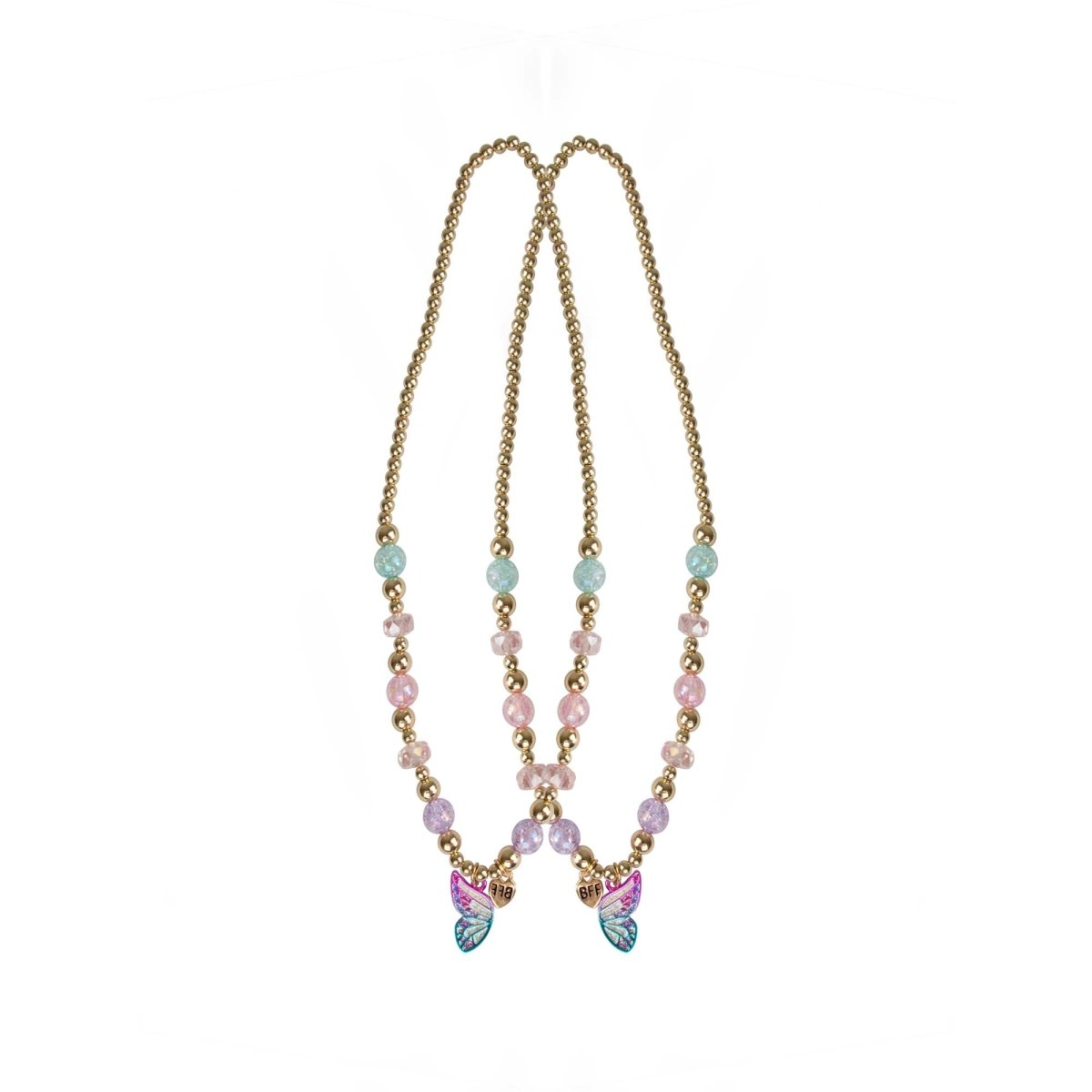 Great Pretenders Impulse Buying Butterfly Wishes BFF Necklaces for Kids, 2 Count