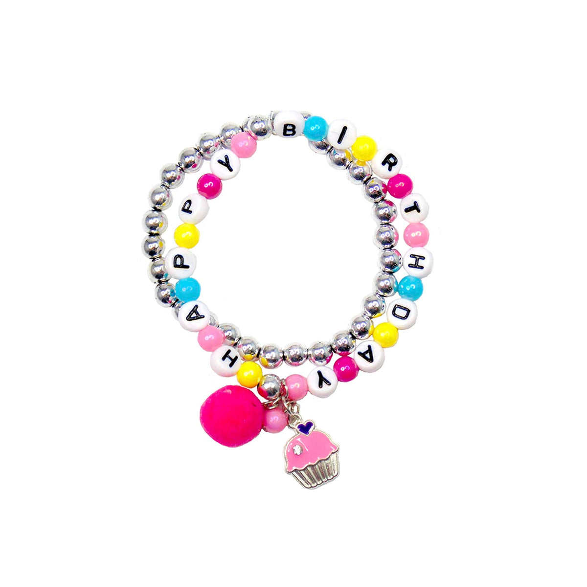 Great Pretenders Impulse Buying Happy Birthday Cupcake Bracelet for Kids, 1 Count 771877840661