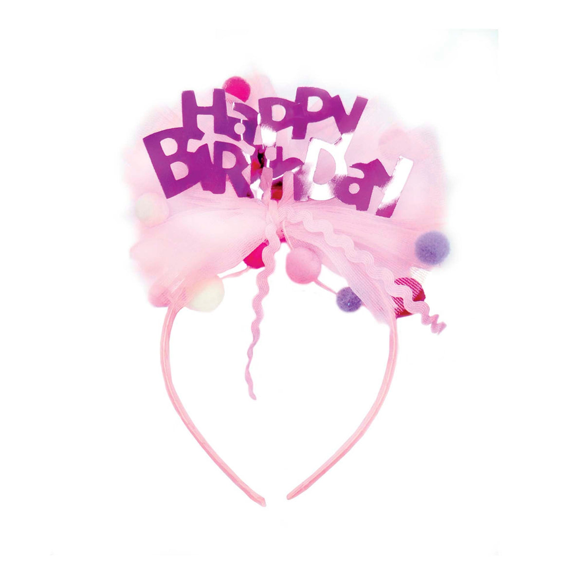 Great Pretenders Impulse Buying Happy Birthday Pink Headband for Kids, 1 Count