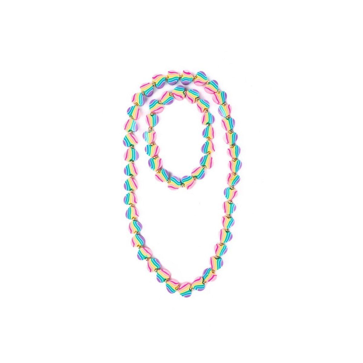 Great Pretenders Impulse Buying Heart of Many Colours Necklace and Bracelet Set, 2 Count 771877861703
