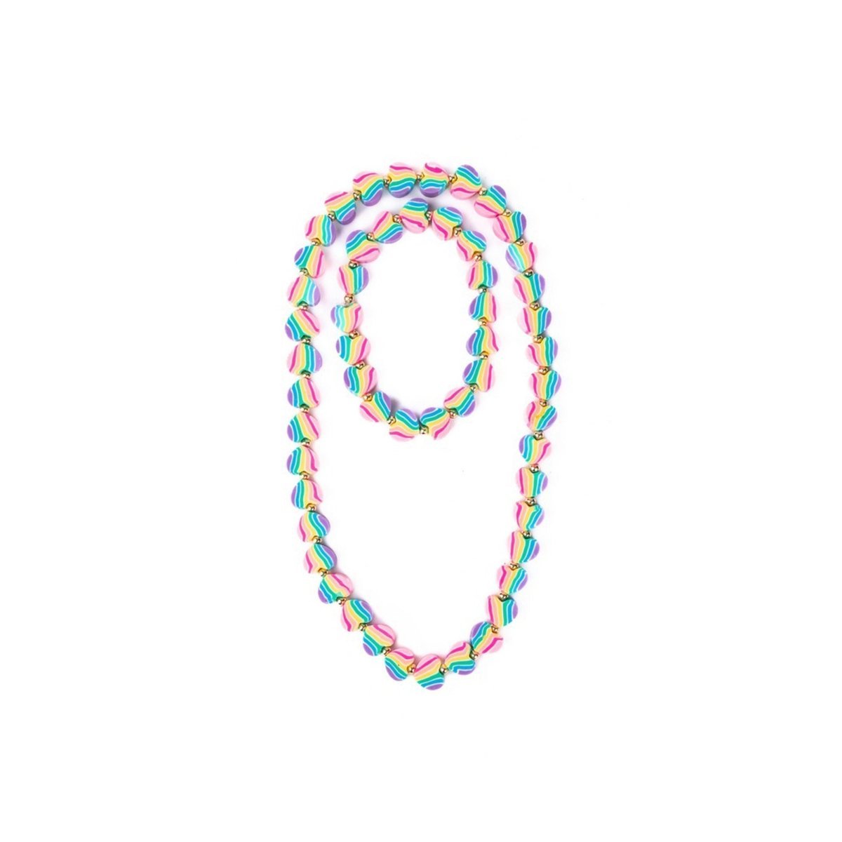 Great Pretenders Impulse Buying Heart of Many Colours Necklace and Bracelet Set, 2 Count 771877861703