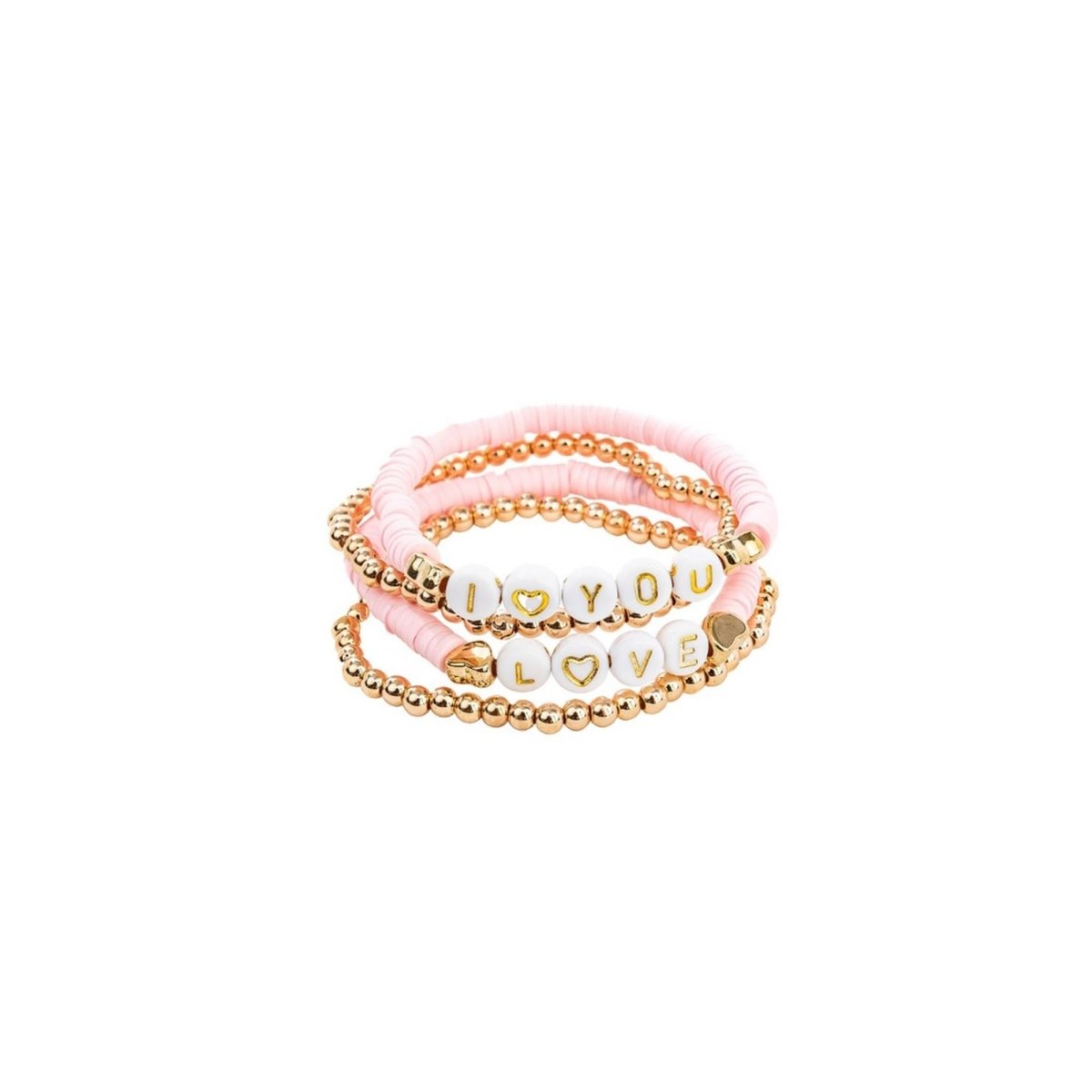 Great Pretenders Impulse Buying Pink Love Bracelet Set, 1 count 771877841101