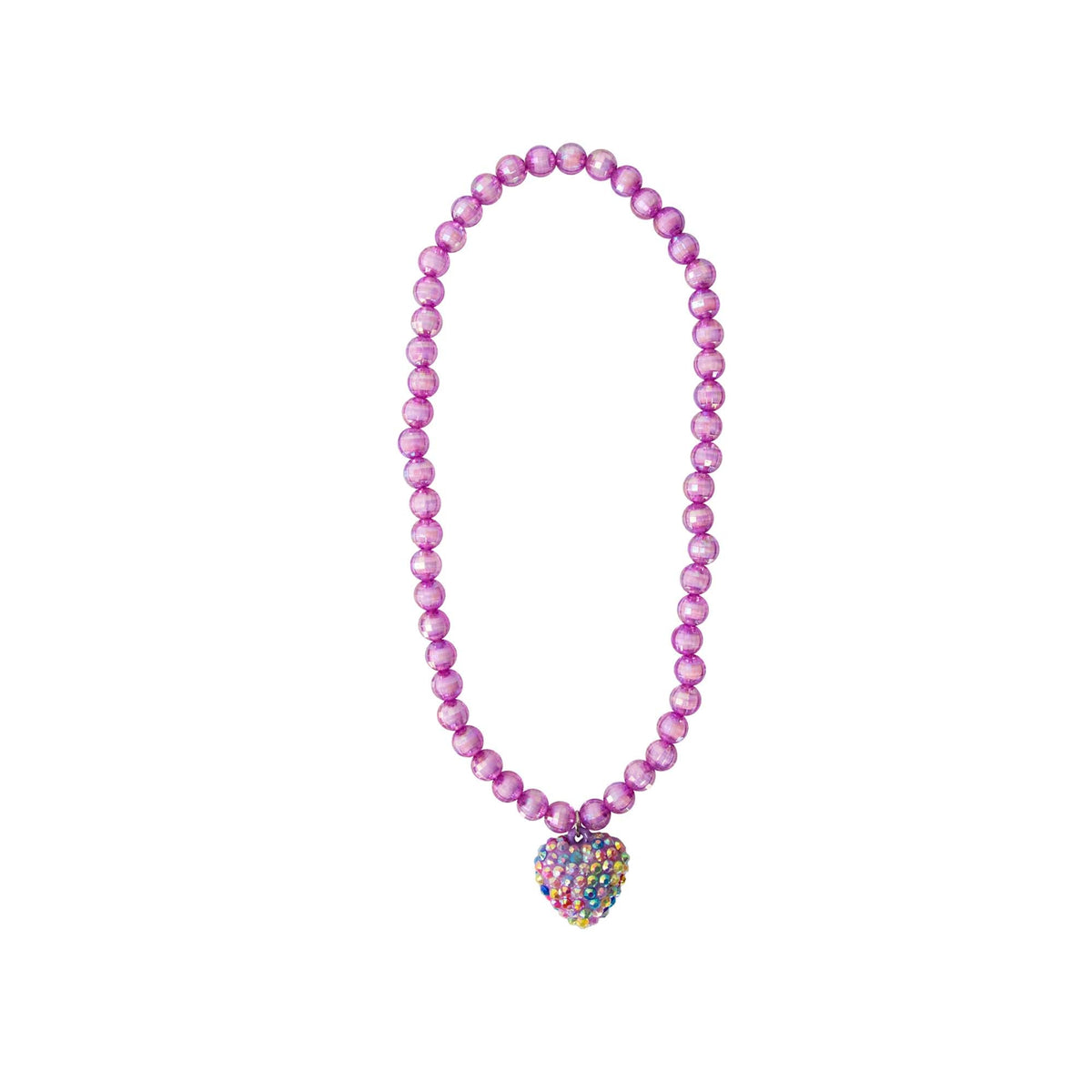 Great Pretenders Impulse Buying Purple Rockin Heart Necklace for Kids, 1 Count
