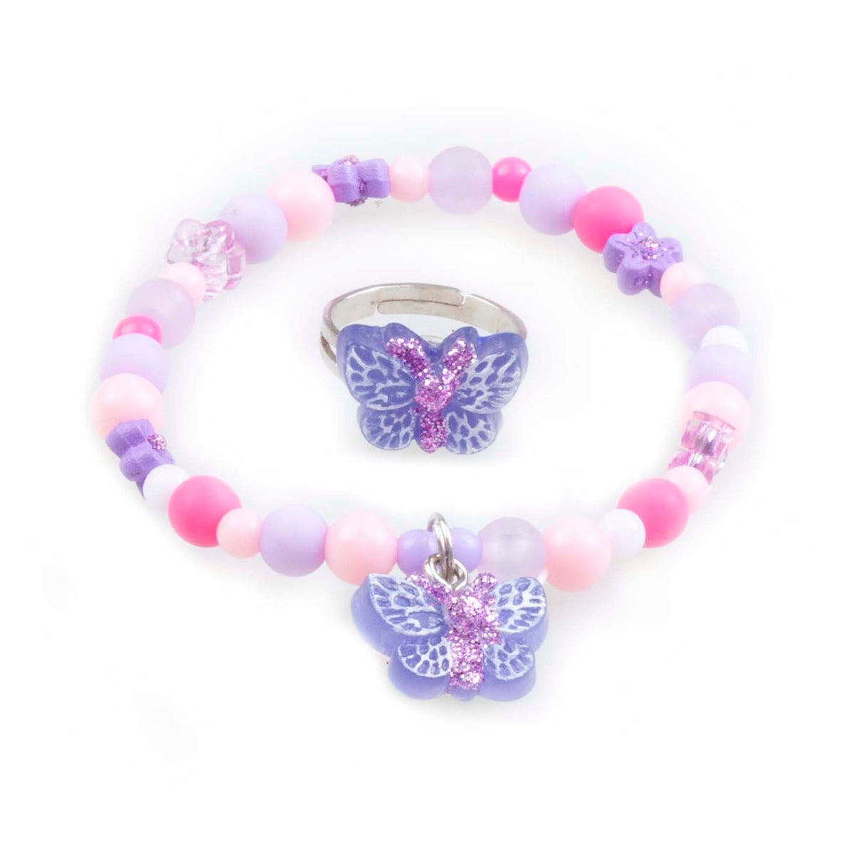Great Pretenders Impulse Buying Sparkle Butterfly Bracelet and Ring Set for Kids