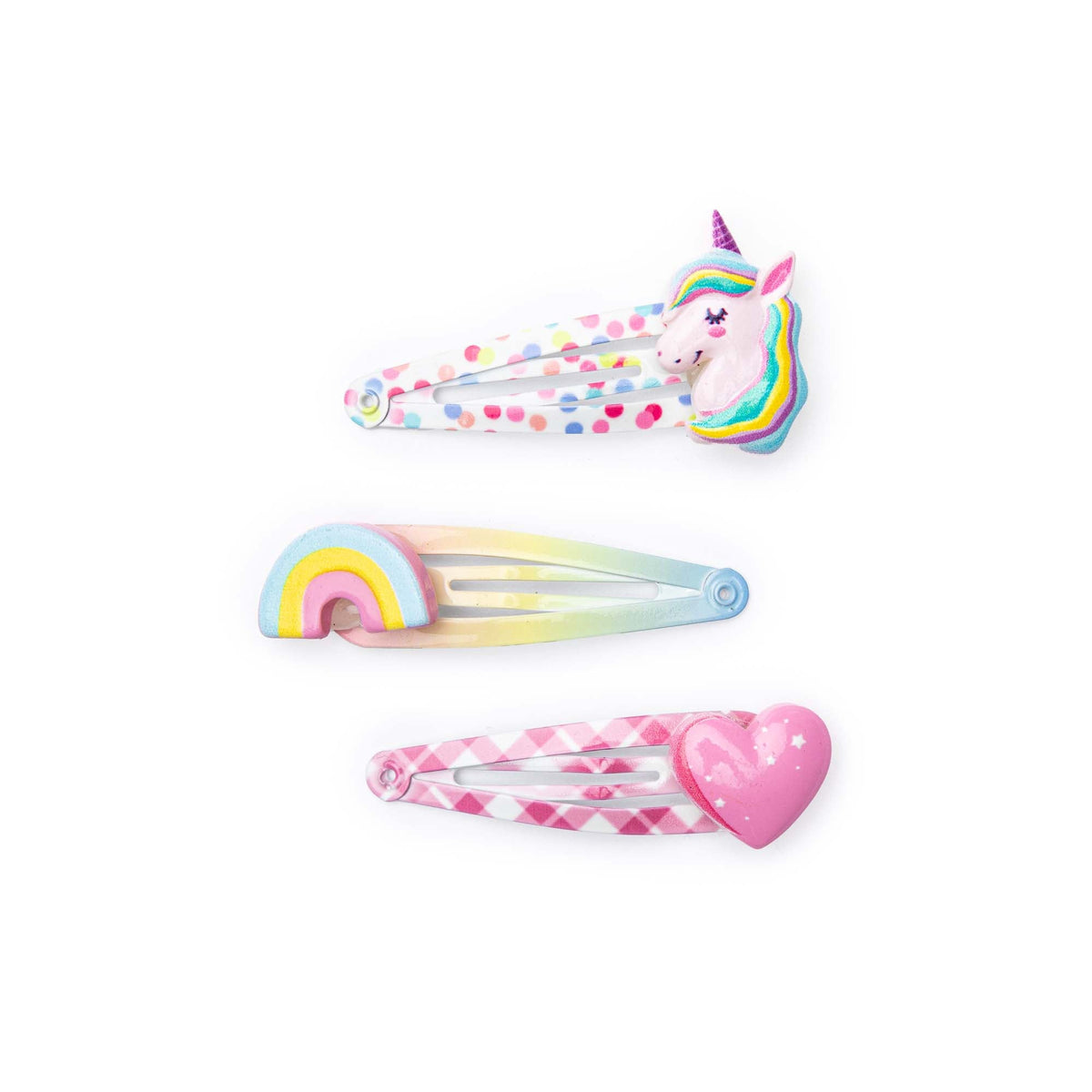 Great Pretenders Impulse Buying Unicorn Cutie Hair Clips for Kids, 3 Count