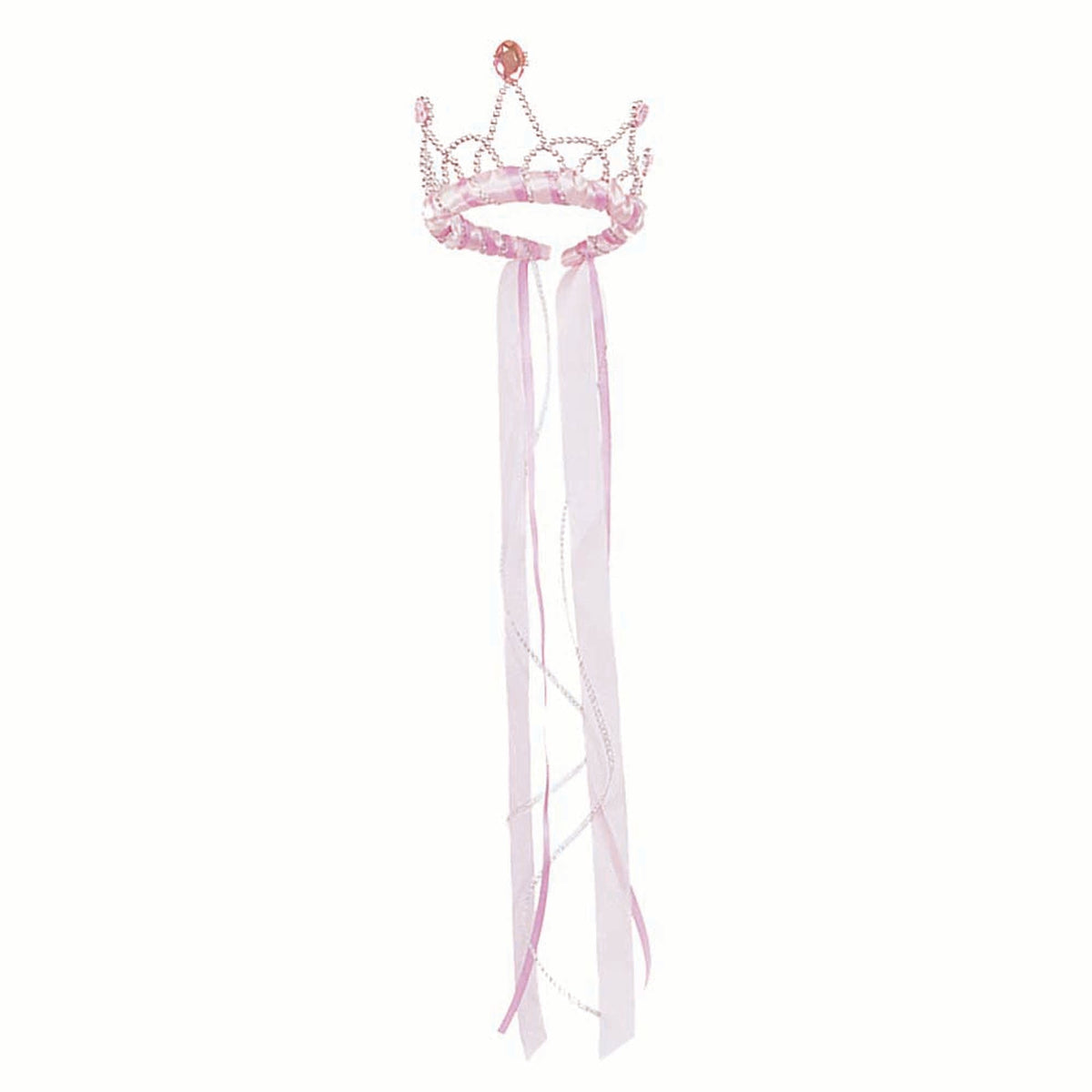 Great Pretenders Kids Birthday Light Pink Princess Ribbon Tiara for Kids, 1 Count