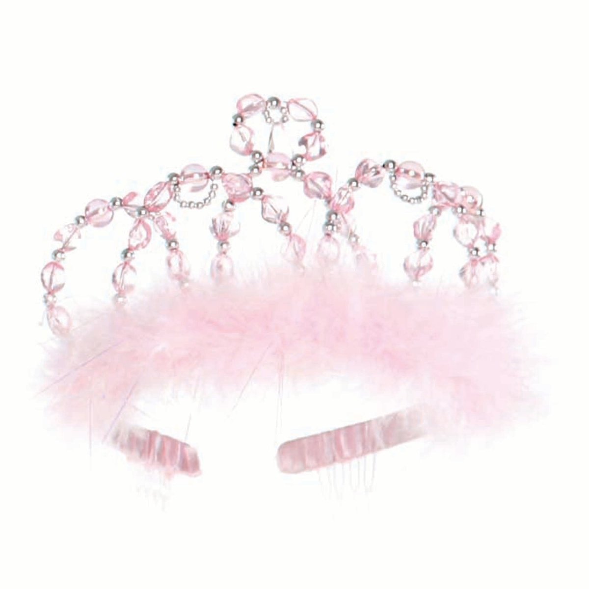 Great Pretenders Kids Birthday Pink and Silver Princess Tiara for Kids, 1 Count