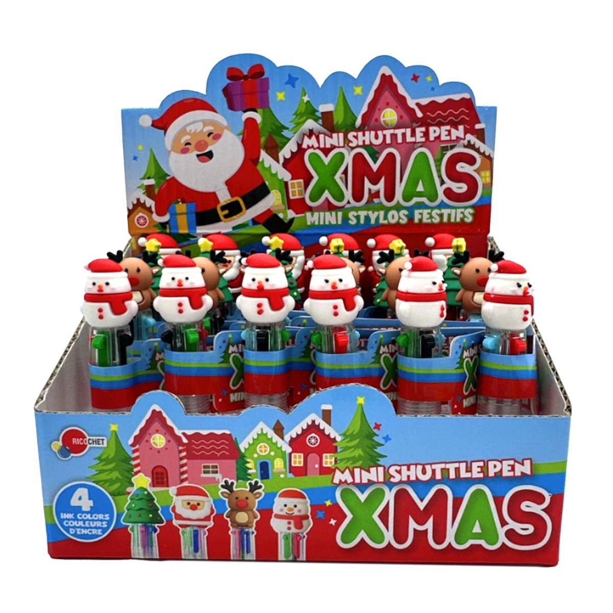 GROUPE RICOCHET Christmas Christmas Mini Shuttle Pen, Assortment, 1 Count 824464125488